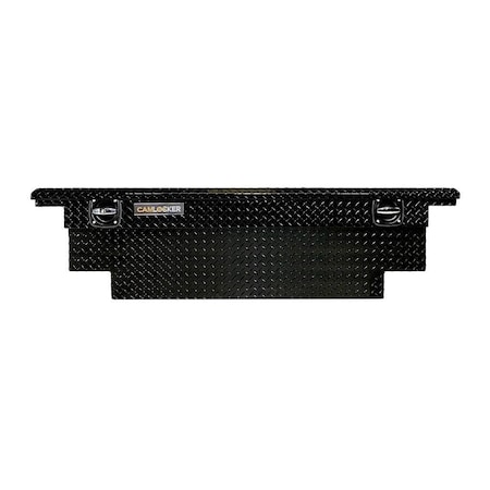 Camlocker 71in Low Profile Crossover Truck Tool Box, Notched Gloss Black Aluminum KS71LPUNGB